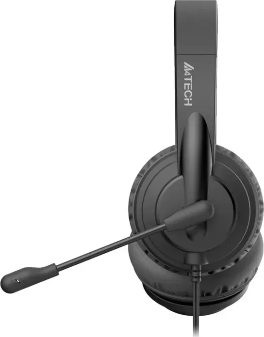 Гарнитура A4Tech HU-10 black (2м, накладные, USB) (HU-10/USB/BLACK)