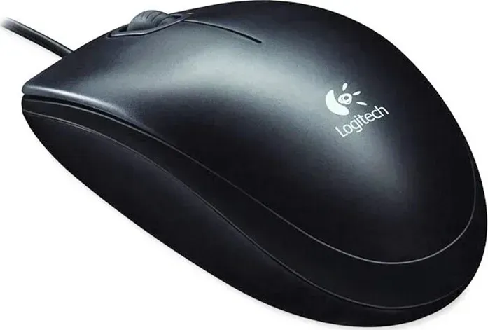 Мышь проводная Logitech B100 black (USB, оптическая, 800dpi, 2but) (910-0055477)