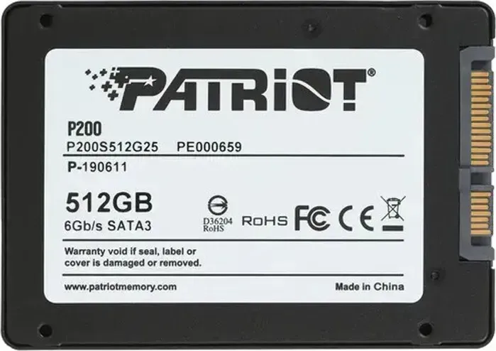Накопитель SSD PATRIOT SATA III 512Gb P220S1TB25 P220 2.5" (P220S512G25)