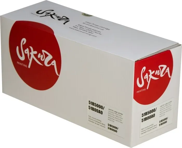 Картридж Sakura 51B5000/51B00A0 для Lexmark, черный, 2500 к.