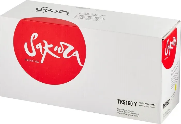 Картридж Sakura TK5160Y (1T02NTANL0) для Konica Minolta, желтый, 16000 к.