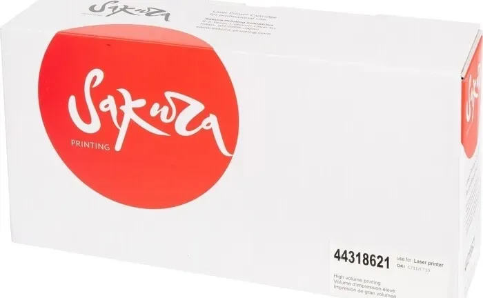 Картридж Sakura 44318621 для OKI, черный, 11500 к.