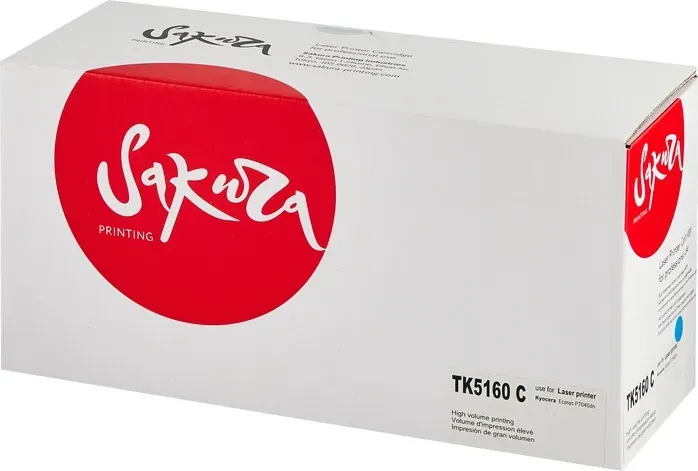 Картридж Sakura TK5160C (1T02NTCNL0) для Konica Minolta, голубой, 2300 к.