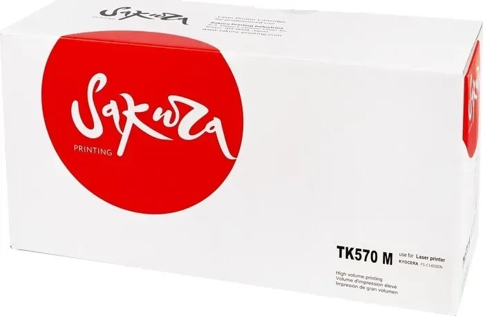 Картридж Sakura TK570M (1T02HGBEU0) для Konica Minolta, пурпурный, 12000 к.