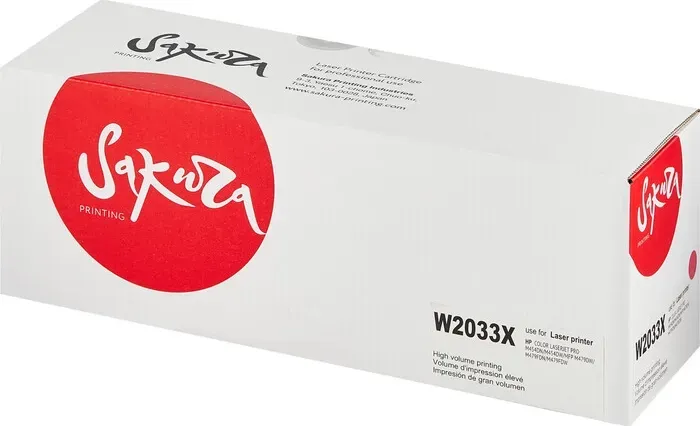 Картридж Sakura W2033X (415X) для HP, пурпурный, 6000 к.