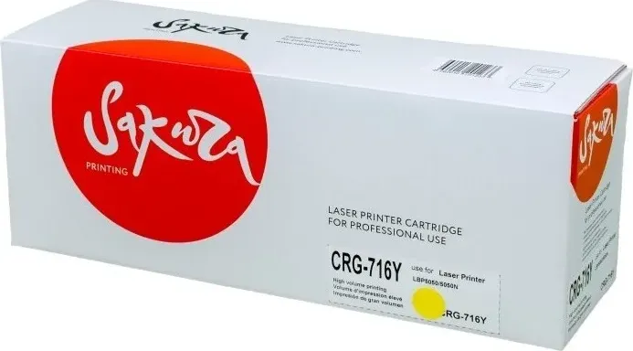 Картридж Sakura CRG716Y/CB542A для HP, Canon, желтый, 1500 к.