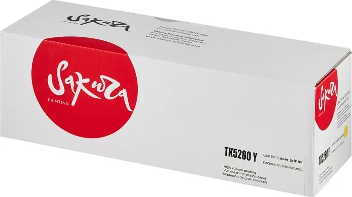 Картридж Sakura TK5280Y (1T02TWANL0) для Kyocera Mita, желтый, 11000 к.