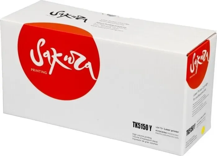 Картридж Sakura TK5150Y (1T02NSANL0) для Kyocera Mita, желтый, 10000 к.