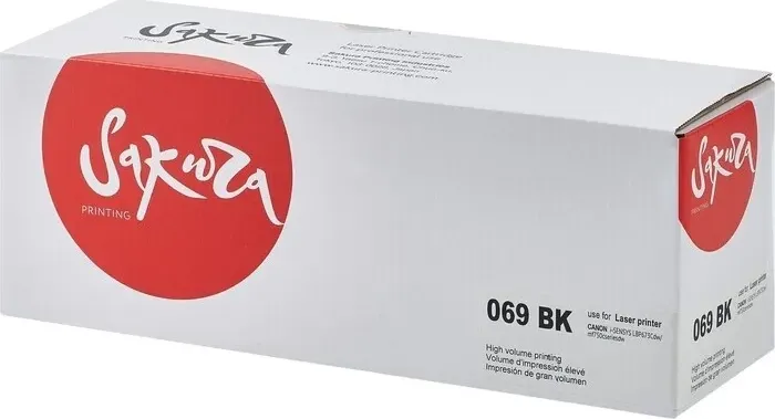 Картридж Sakura 069BK (5094C002) для Canon I-Sensys LBP673Cdw/ MF750C, черный, 2100к.
