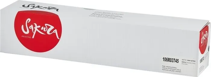 Картридж Sakura 106R03745 для XEROX, черный, 23600 к.