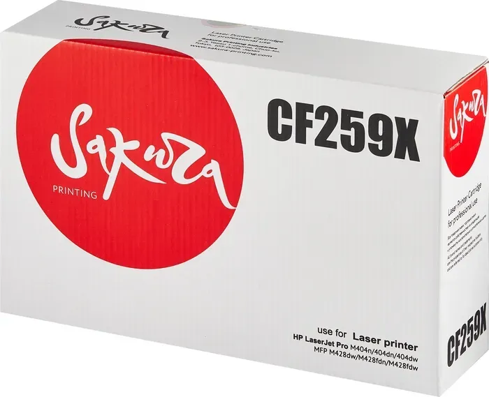 Картридж Sakura CF259X (59X) для HP, черный, 10000 к.