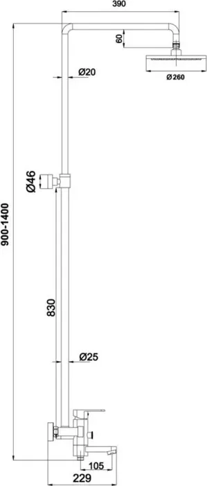 Душевая система TIMO Beverly хром (SX-1060/00 (3011))