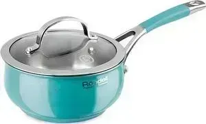Ковш RONDELL 1.5 л с крышкой 16 см Turquoise (RDS-716)