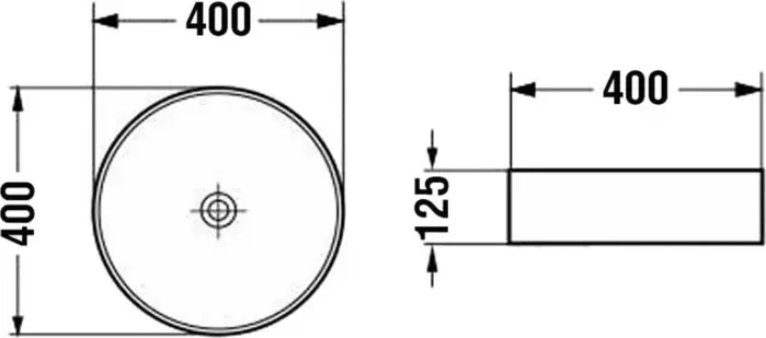 Раковина Vincea -чаша 40х40 золото (VBS-5GL05)