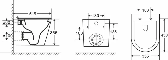 Комплект унитаза с инсталляцией Point Виктория с OLI pneumatic, черной клавишей Karisma, сиденье-микролифт, белый (879235pKA03+PN41061)