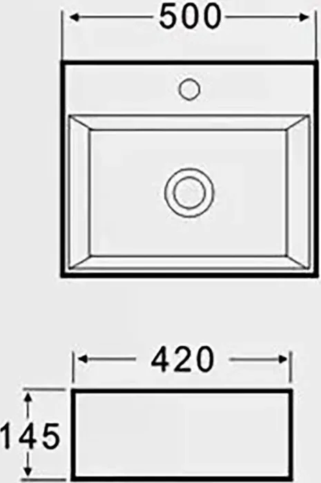 Раковина мебельная Selena Quadra 50х42 (Q01150WG)