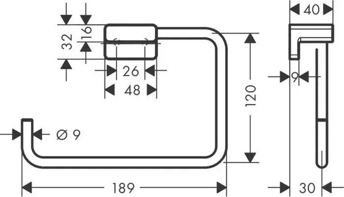 Полотенцедержатель Hansgrohe AddStoris кольцо, шлифованная бронза (41754140)