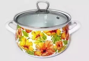 Кастрюля эмалированная Elros 4.5 л Fiesta (3915САП3/6ДР Фиеста)