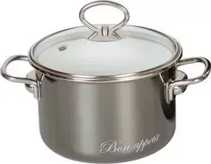 Кастрюля эмалированная VITROSS 4.0 л Bon Appetit (8SD205S мокрый асфальт)