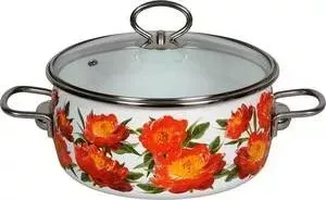 Кастрюля эмалированная VITROSS 3.0 л Peony (1SA205S)
