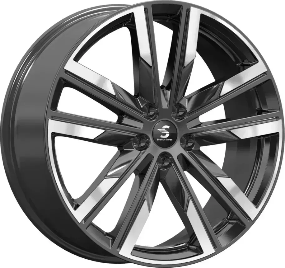 Диск автомобильный КиК КР014 (20_Geely Tugella)8,0\R20 5*108 ET46d63,35Diamond Black Gris[] Диски 8,0//R20