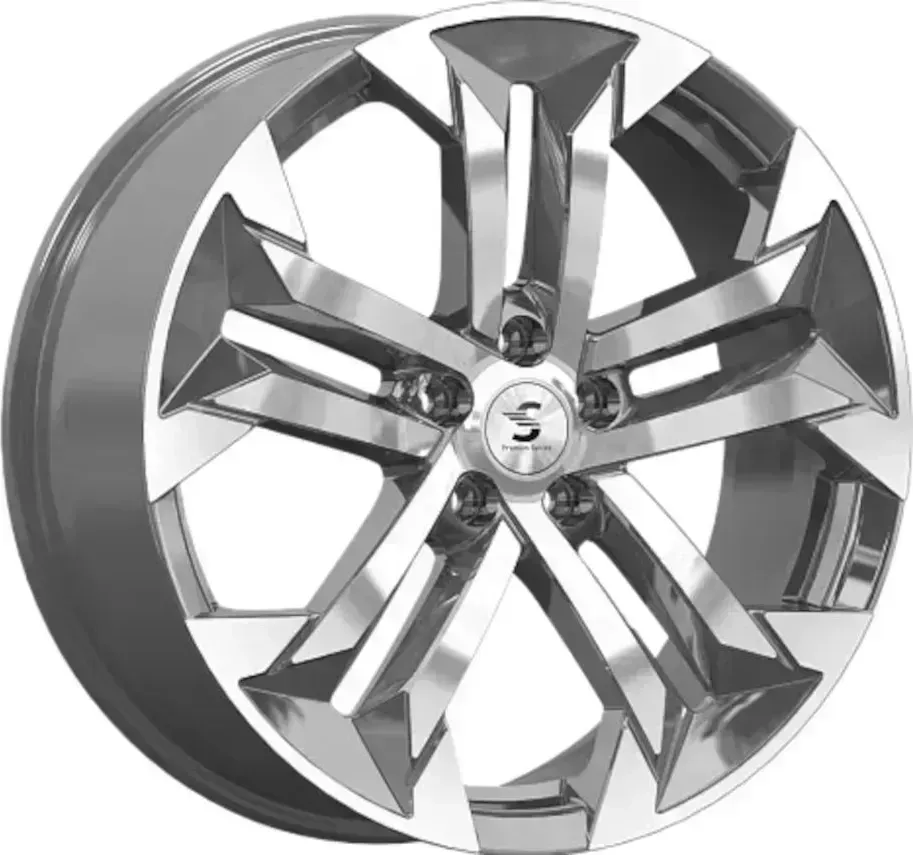 Диск автомобильный КиК КР015 (19_Geely Tugella)7,5\R19 5*108 ET46d63,35Diamond gloss graphite[] Диски 7,5//R19