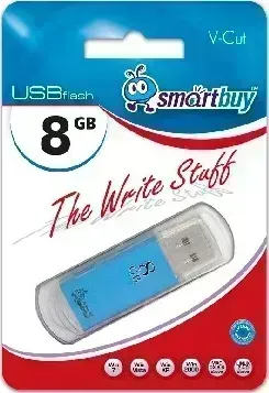 Флеш-накопитель SMARTBUY (SB8GBVC-B) 8GB V-CUT BLUE