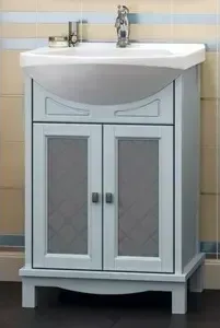 Тумба с раковиной Opadiris с Омега 55 голубой R90B (Z0000012775 + Z0000001650) с 55 +