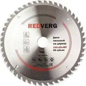 Диск пильный REDVERG твердосплавный 235х30 мм , 48 зубьев (800251)