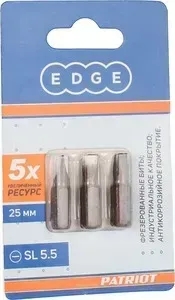Набор бит EDGE SL 5,5, мм длина 25 мм , 3шт (818010006) SL 25 ,