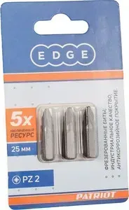 Набор бит EDGE PZ2 длина 25 мм , 3шт (818010013)