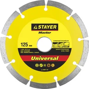 Диск алмазный Stayer Master сегментный 22,2х125 мм (36671-125)
