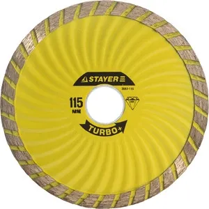 Диск алмазный Stayer Turbo+ для УШМ 22,2х105 мм (3663-105)
