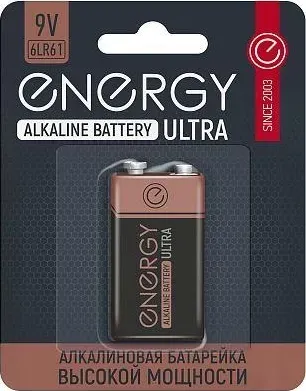 Батарейка ENERGY алкалиновая Ultra 6LR61/1B