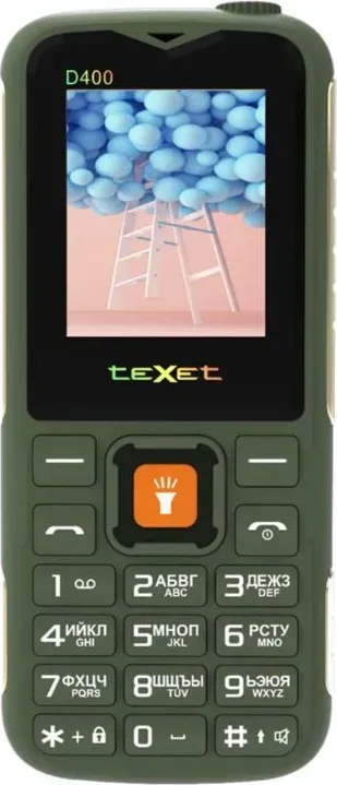 Смартфон TEXET TM-D400 Green Телефон мобильный