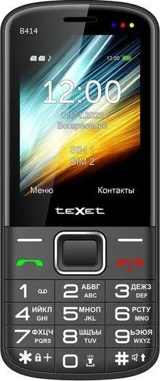 Смартфон TEXET TM-B414 Black Телефон мобильный