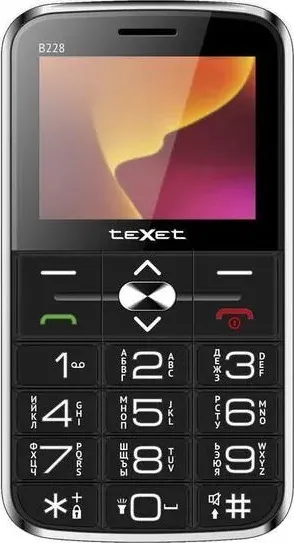 Смартфон TEXET TM-B228 Black Телефон мобильный