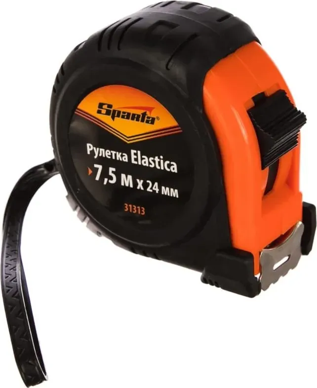 Рулетка SPARTA Elastica, 7.5 м х 24 мм, обрезиненный корпус 31313 Рулетки м х 24