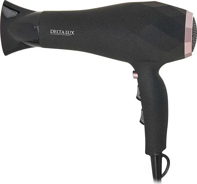 Фен DELTA LUX DL-0941 черный с розовым