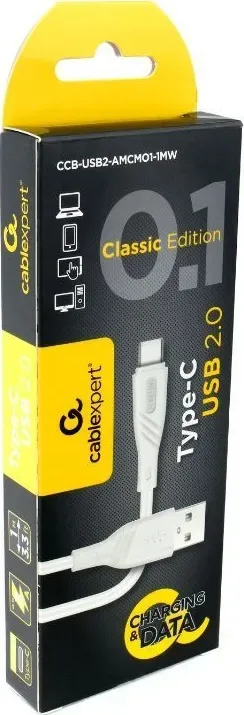 Кабель GEMBIRD /Cablexpert (17902) AM/Type-C CLASSIC 0.1 - 1 м - белый 1 м -