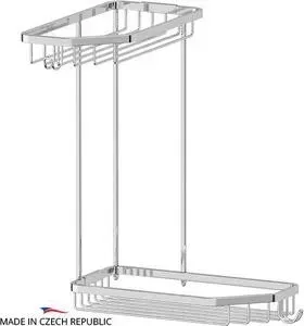Полочка-решетка FBS угловая 2-х ярусная 20/20 см Ryna хром (RYN 013)