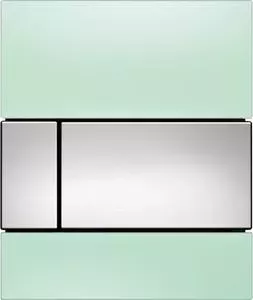 Панель смыва TECE для писсуара square Urinal (9242805) стеклянная стекло зелёное, клавиша хром глянцевый