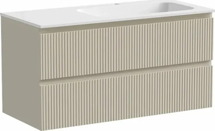 Тумба с раковиной Sancos с Snob T 100х45 правая, Beige Soft (SNT100RCE, CN7015)