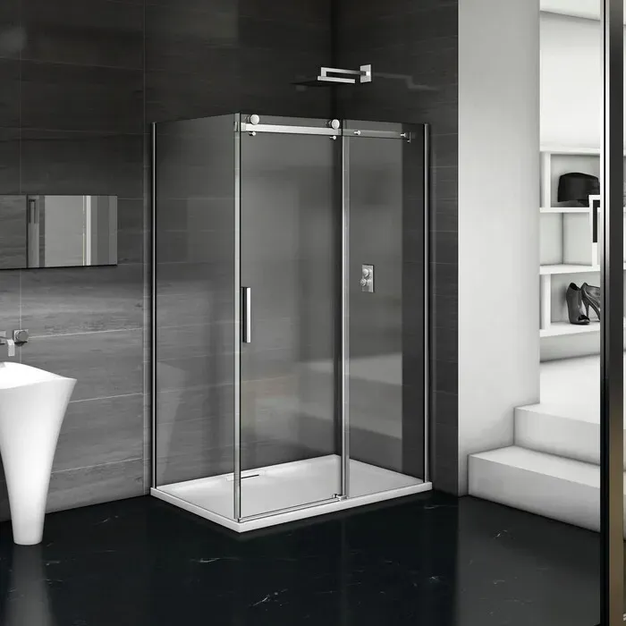 Душевой уголок Good Door Galaxy WTW+SP 140х80 с поддоном, прозрачный, хром