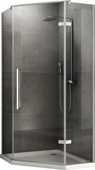 Душевой уголок Abber Ewiges Wasser 80х80 с поддоном, прозрачный, хром (AG05080, ST09T)