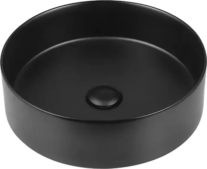 Раковина Vincea -чаша VBS 40х40 со сливом, матовая черная (VBS-216MB, DBS-216MB)