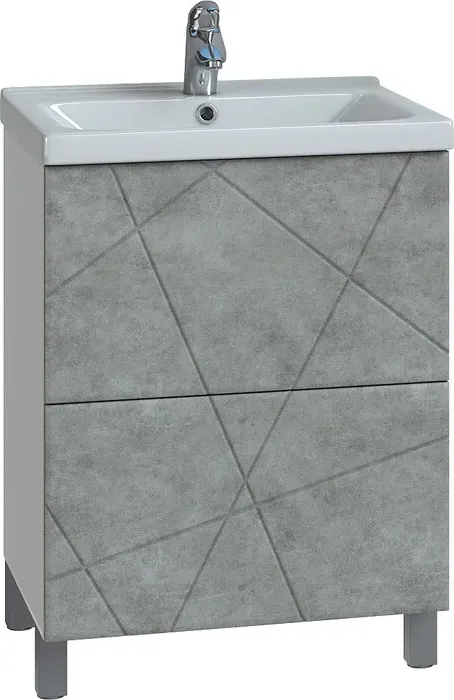 Тумба с раковиной VIGO с Geometry 2-500 бетон (4640027142275, 4630055557578)