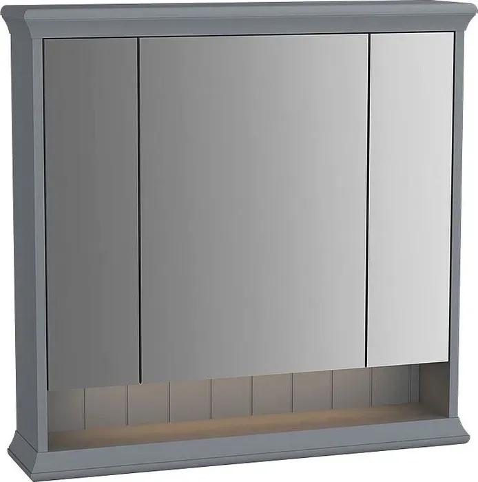 Зеркальный шкаф VITRA Valarte 80 с подсветкой серый матовый (62232)