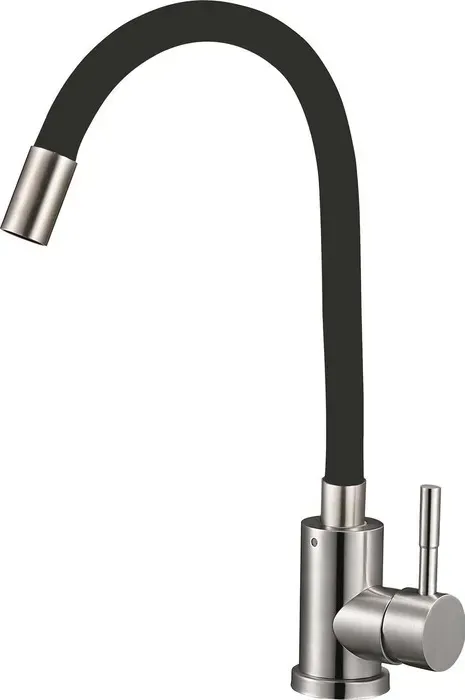 Смеситель для кухни Solone EZA с гибким изливом черный (EZA4-F090KB)