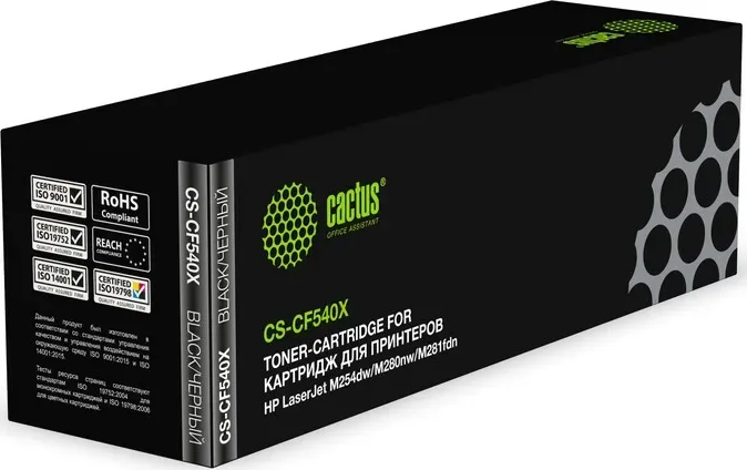 Картридж Cactus CS-CF540X black ((3200стр.) для HP LaserJet M254dw/M280nw/M281fdn) (CS-CF540X)
